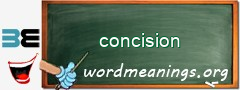 WordMeaning blackboard for concision